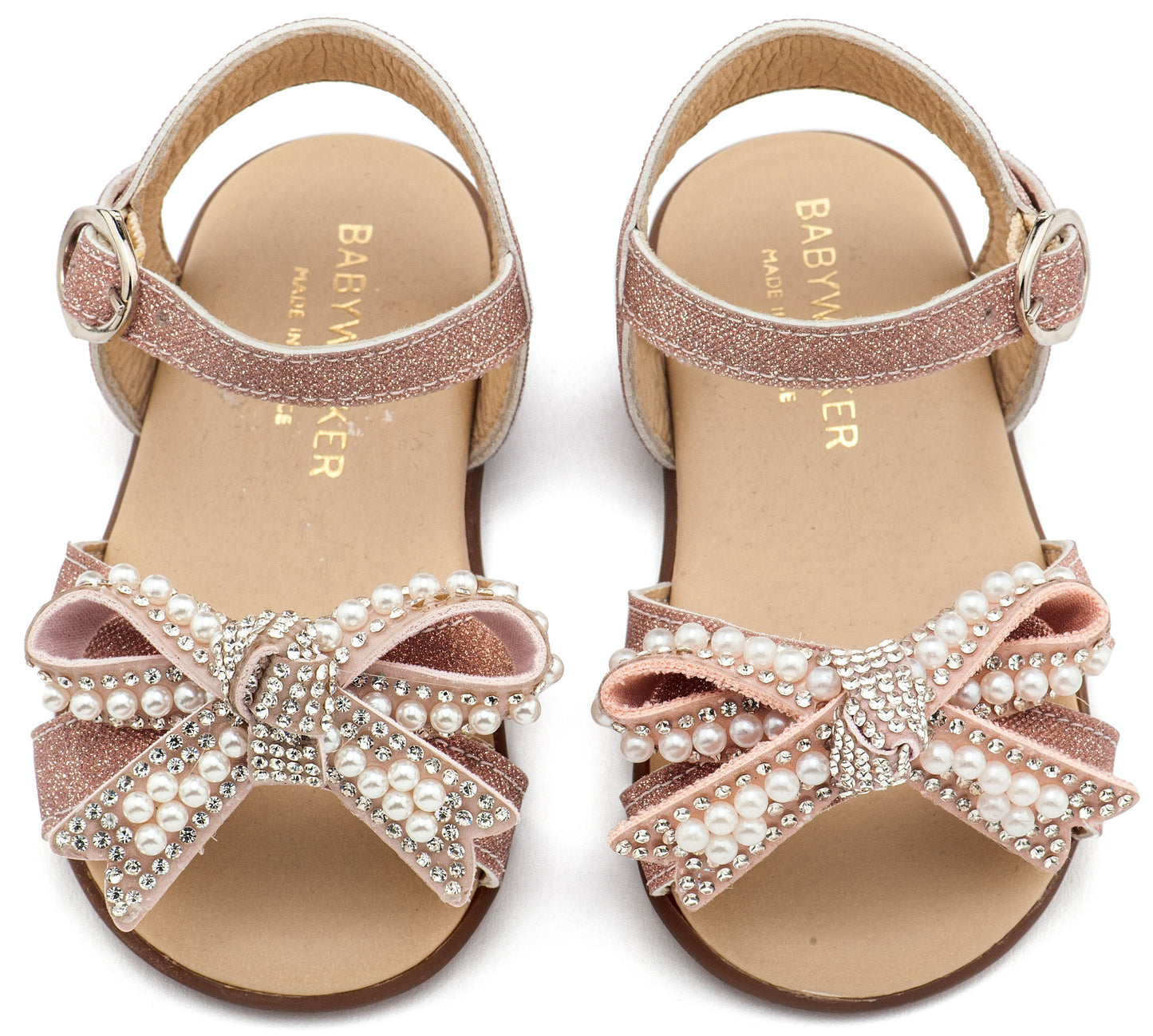 Babywalker Πέδιλο Διακοσμημένο με Φιόγκο απο Πέρλες PRI2655 Ροζ Αντικέ