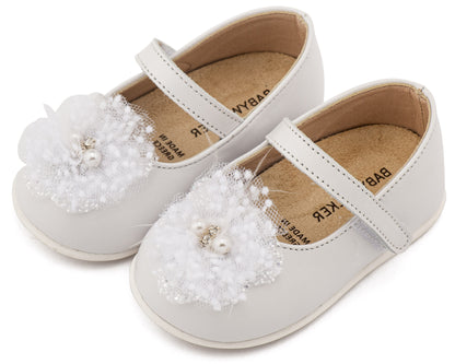 Babywalker Γοβάκι Μονή Μπαρέτα Χειροποίητο Διακοσμητικό απο Τούλι PRI2660 Λευκό