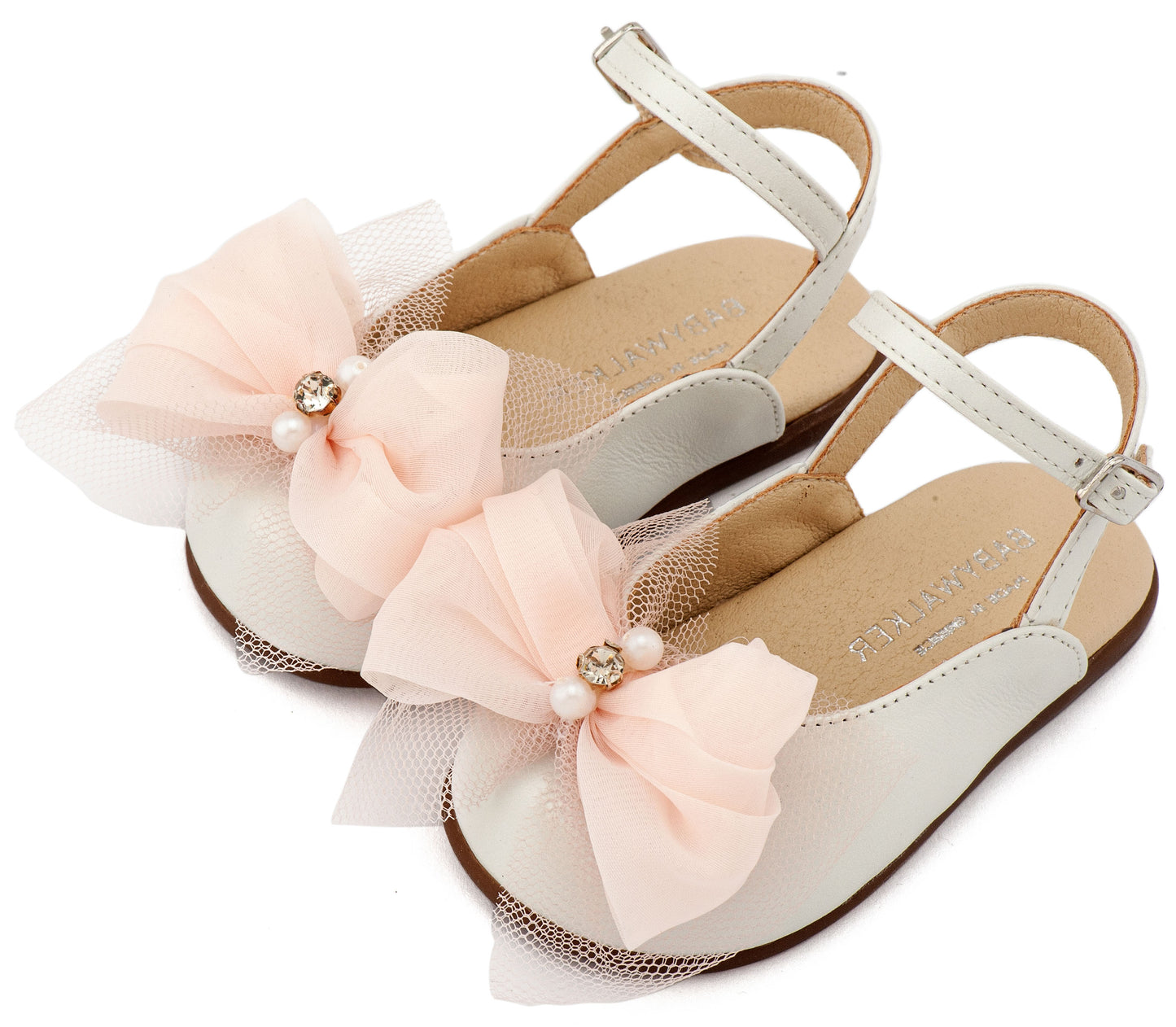 Babywalker Γαλλικό Σαμπό Διακοσμημένο με Φιόγκο Οργάντζας και Στρας PRI2661 Εκρού Ροζ