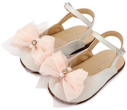 Babywalker Γαλλικό Σαμπό Διακοσμημένο με Φιόγκο Οργάντζας και Στρας PRI2661 Εκρού Ροζ