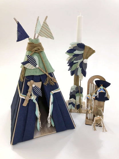 Baptism set Boy Teepee A17-003 7pcs