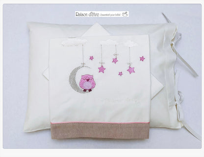 Baby dowry set Dreamy Owl pink 17pcs