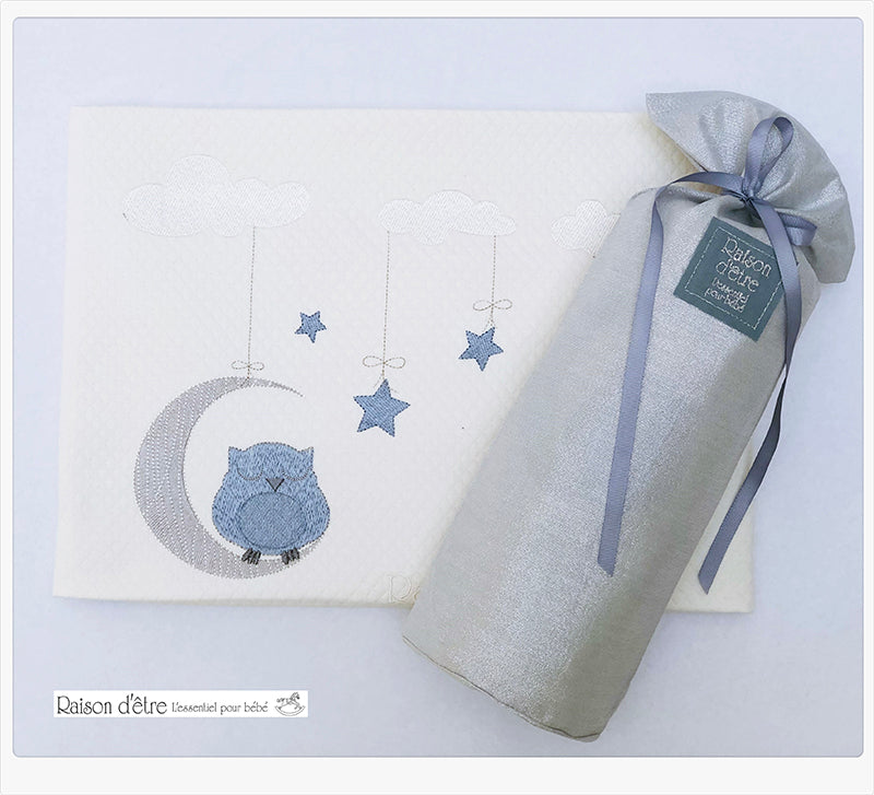 Baby gift set Dreamy Owl blue 17pcs