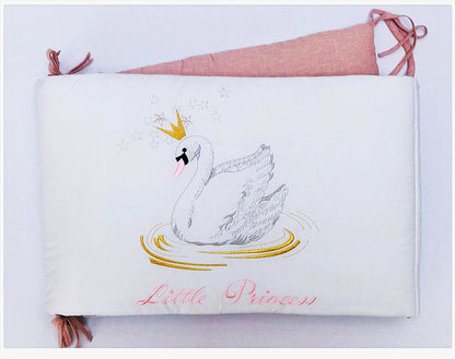 Baby gift set Swan with a Crown pink 17pcs