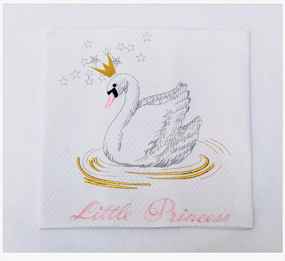 Baby gift set Swan with a Crown pink 17pcs