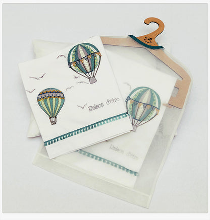 Baby gift set Hot Air Balloon green 14pcs