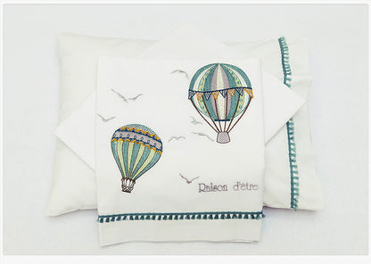 Baby gift set Hot Air Balloon green 14pcs