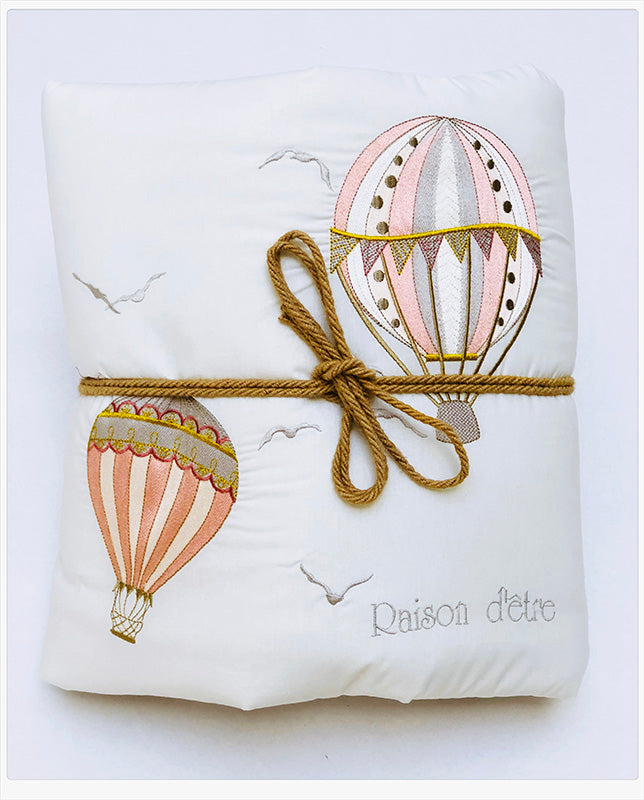 Baby gift set Hot Air Balloon pink 14pcs