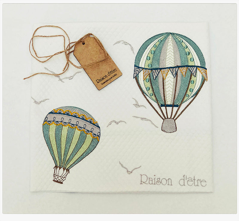 Baby gift set Hot Air Balloon green 14pcs