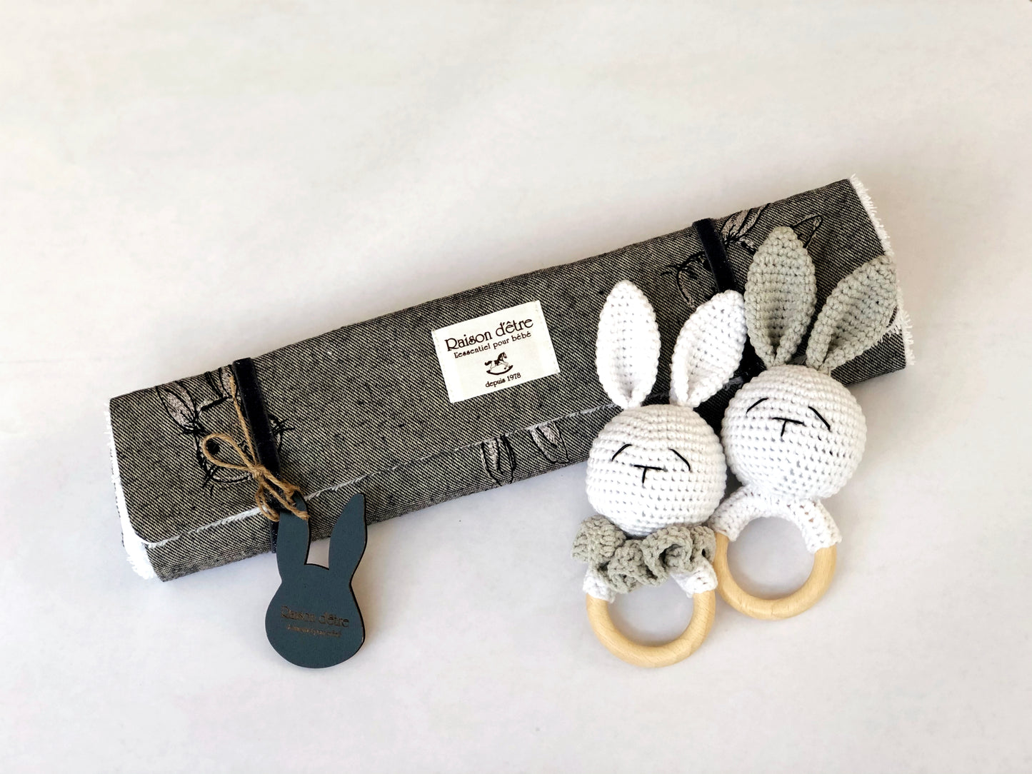 Baby dowry set Rabbit de Niro white 15pcs