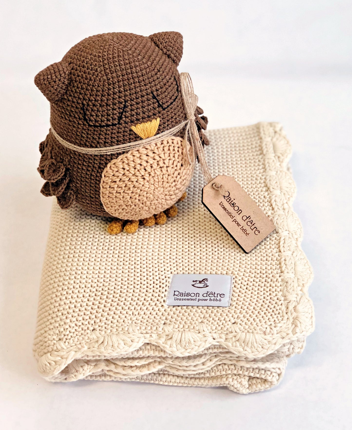 Baby dowry set Dreamy Owl brown 17pcs