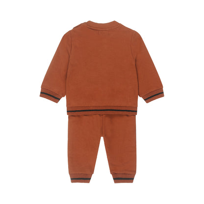 T-shirt and pants set S48712-31 brown 2pcs