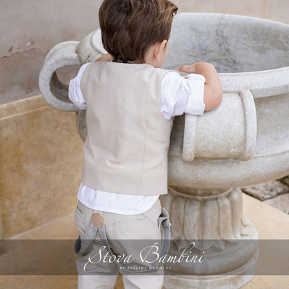 Baptismal set SS24B11 beige 7pcs