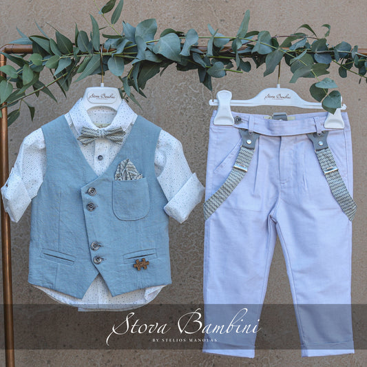 Baptism set SS24B12 siel gray 7pcs