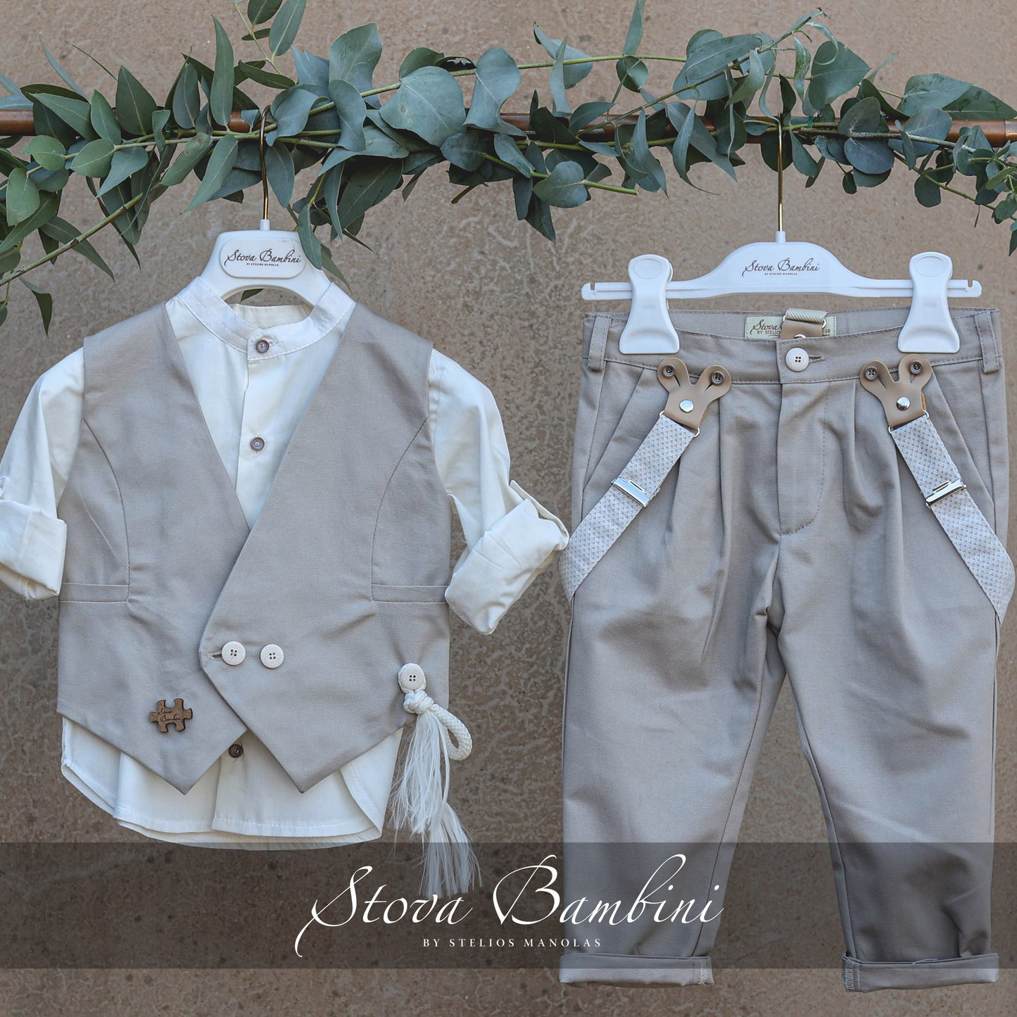 Baptismal set SS24B16 gray 6pcs