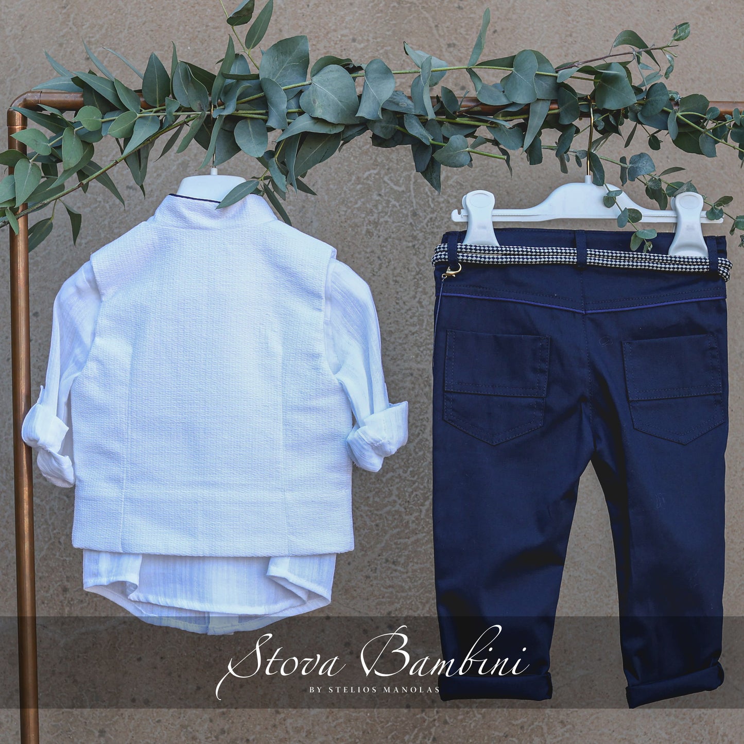 Baptism set SS24B6 blue white 7pcs