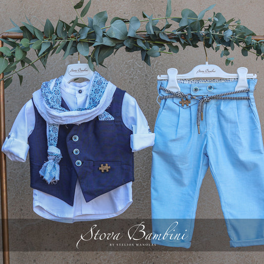 Baptism set SS24B8 blue siel 7pcs