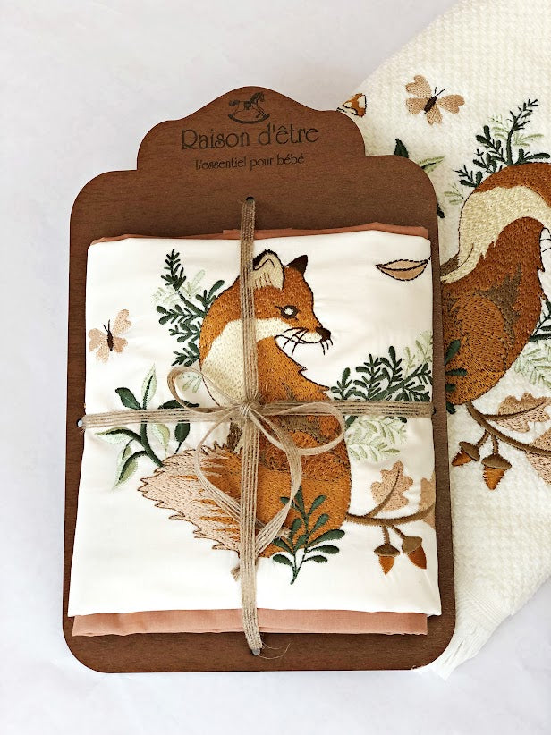 Baby gift set Fox in the Pine brown 14pcs