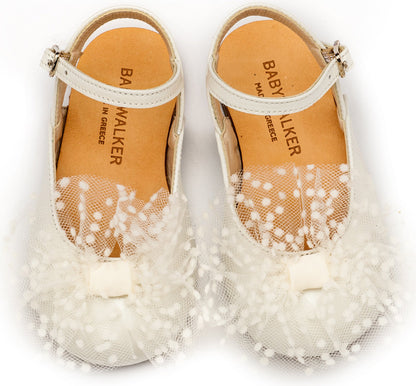 Babywalker Γαλλικό Σαμπό με Χειροποίητο Τούλινο Φιόγκο BW4859 Εκρού - Artousa