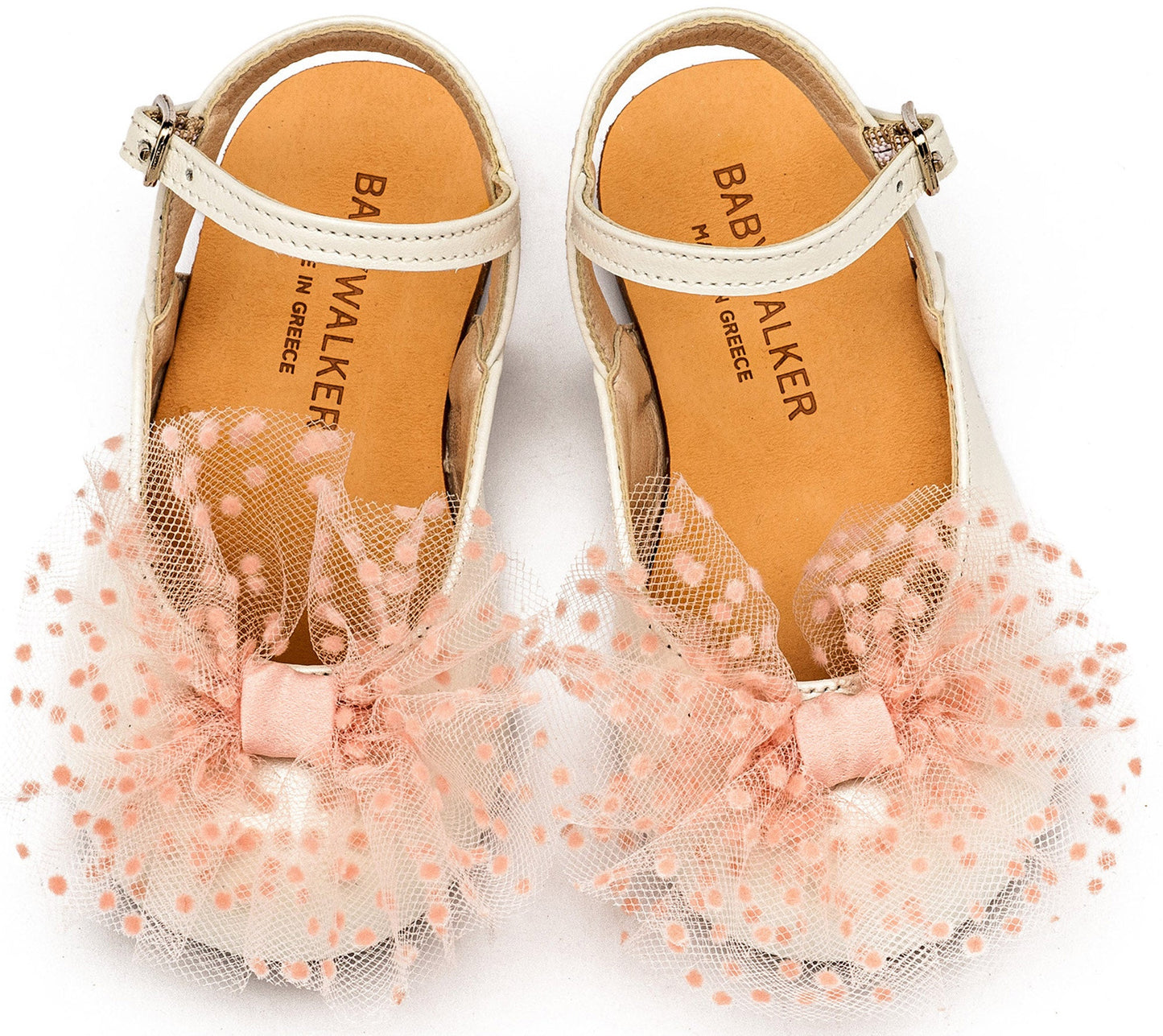 Babywalker Γαλλικό Σαμπό με Χειροποίητο Τούλινο Φιόγκο BW4859 Εκρού Ροζ - Artousa