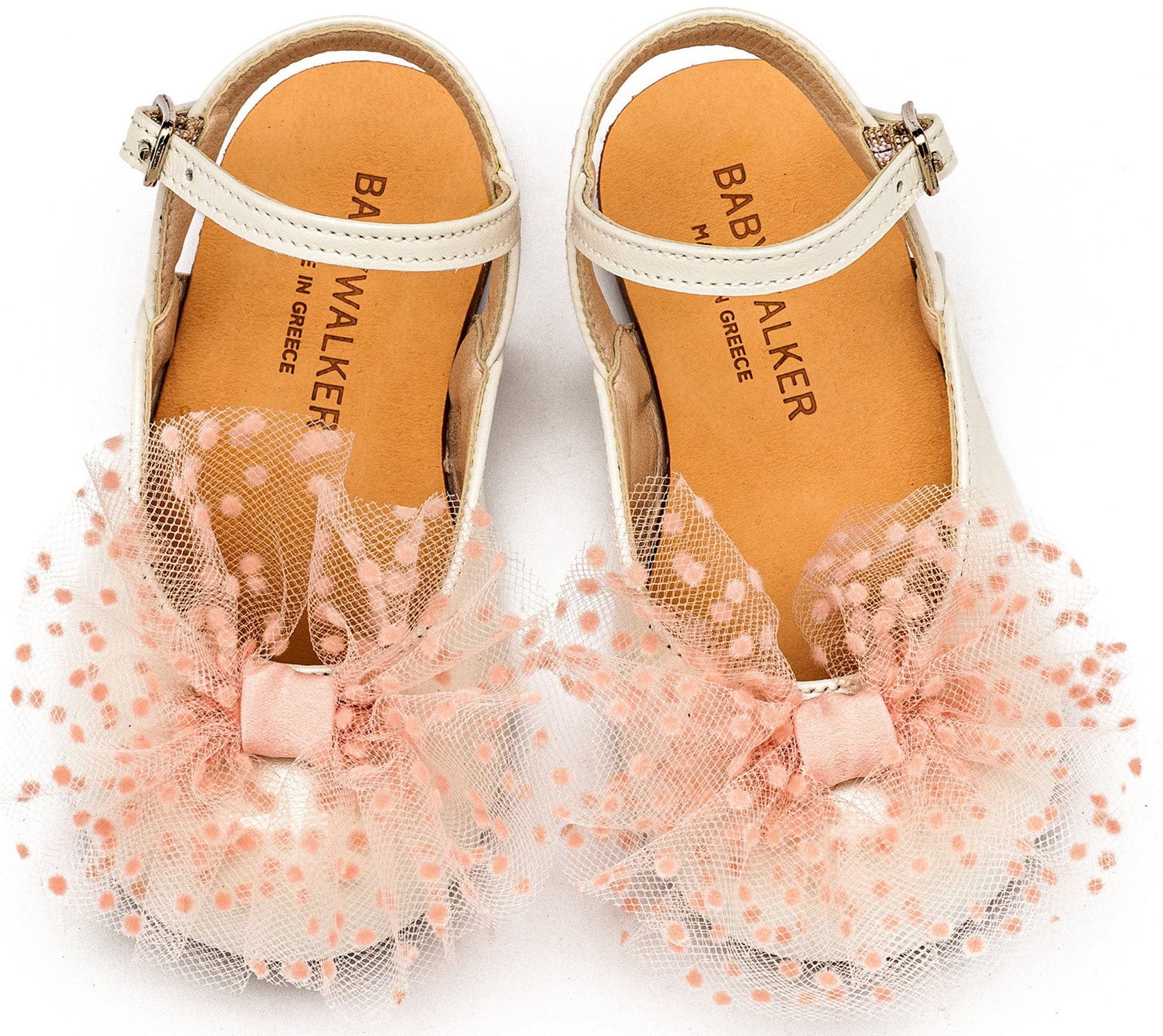 Babywalker Γαλλικό Σαμπό με Χειροποίητο Τούλινο Φιόγκο BW4859 Εκρού Ροζ - Artousa