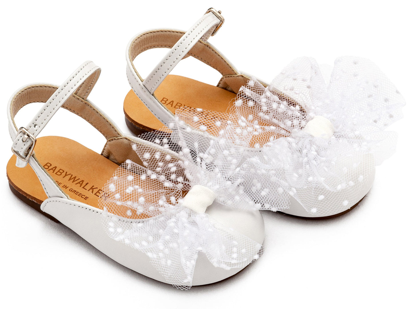 Babywalker Γαλλικό Σαμπό με Χειροποίητο Τούλινο Φιόγκο BW4859 Λευκό - Artousa