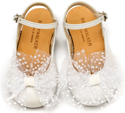 Babywalker Γαλλικό Σαμπό με Χειροποίητο Τούλινο Φιόγκο BW4859 Λευκό - Artousa