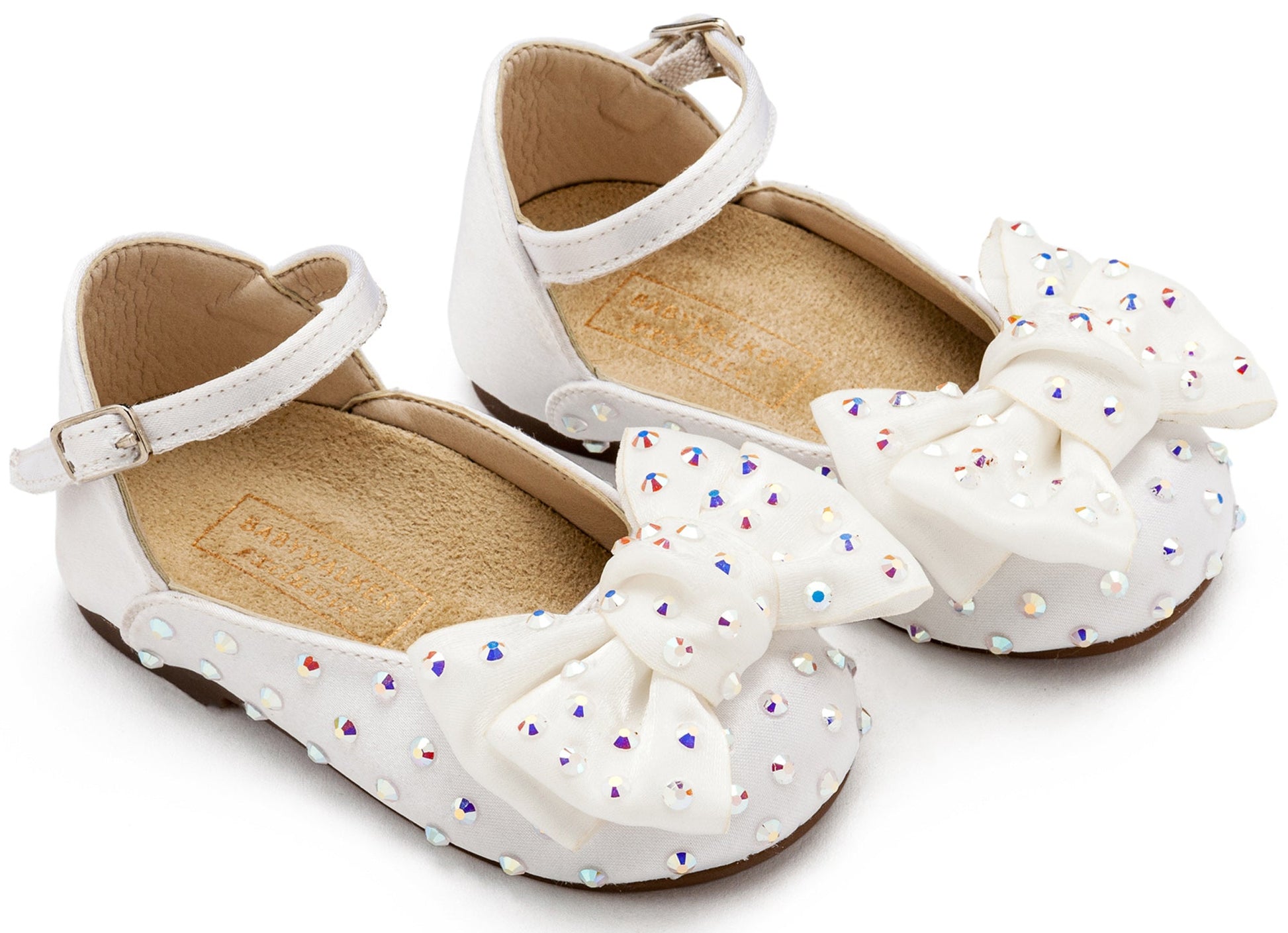 Babywalker Γοβάκι Satin με Φιόγκο LU6121 Λευκό - Artousa