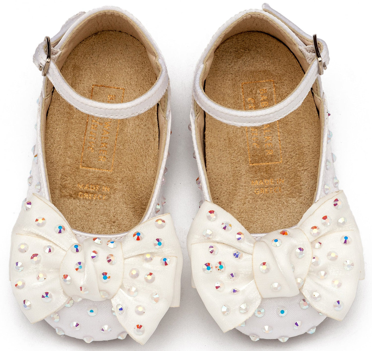 Babywalker Γοβάκι Satin με Φιόγκο LU6121 Λευκό - Artousa