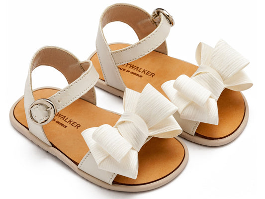 Babywalker Πέδιλο με Υφασμάτινο Φιόγκο BS3592 Εκρού - Artousa