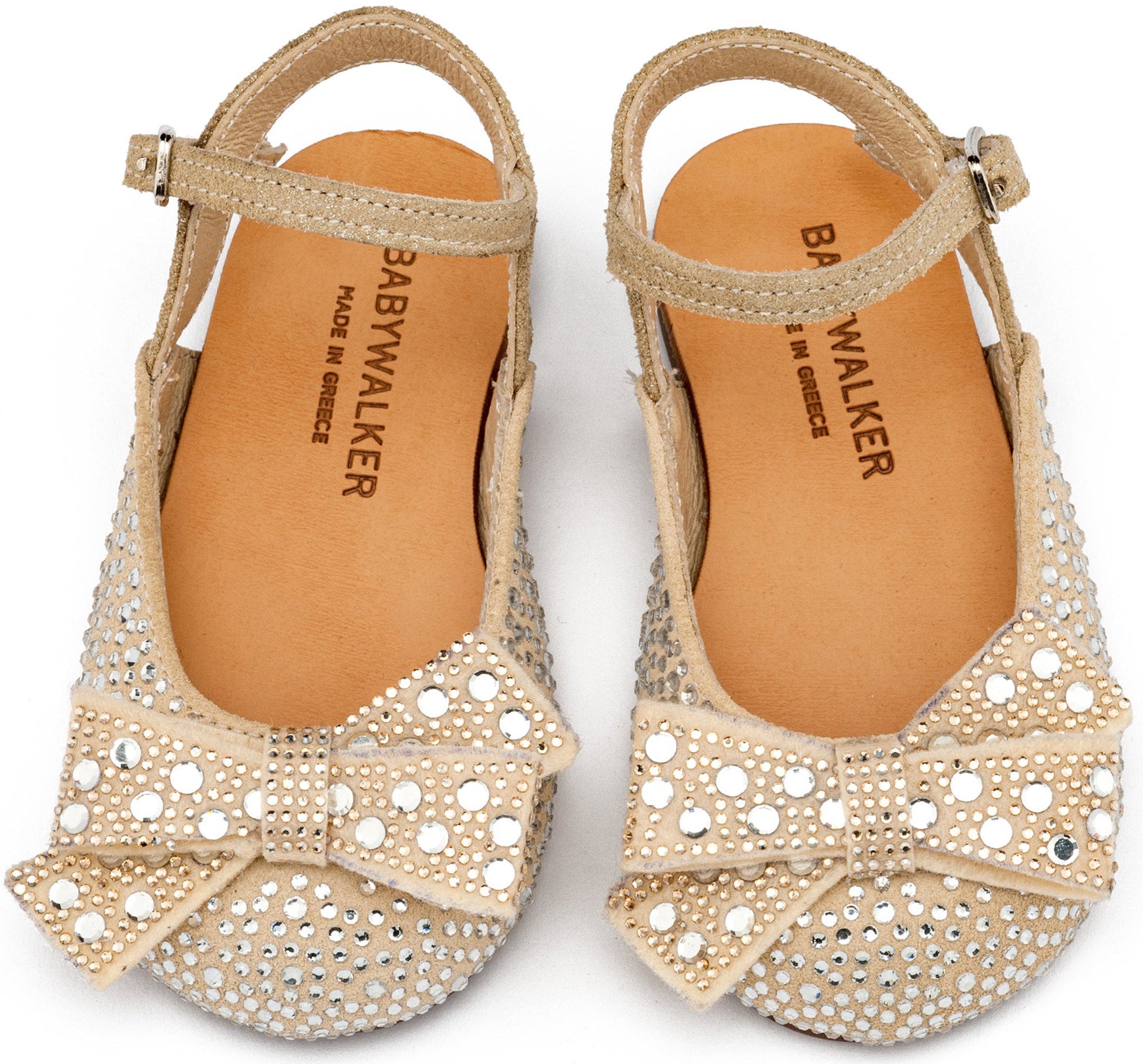 Babywalker Σαμπό Διακοσμημένο Ολόγυρα με Στρας και Φιόγκο EXC5872 Μπεζ - Artousa