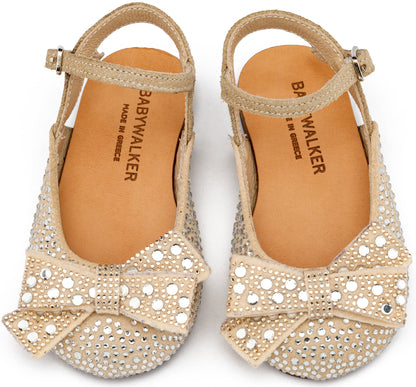 Babywalker Σαμπό Διακοσμημένο Ολόγυρα με Στρας και Φιόγκο EXC5872 Μπεζ - Artousa