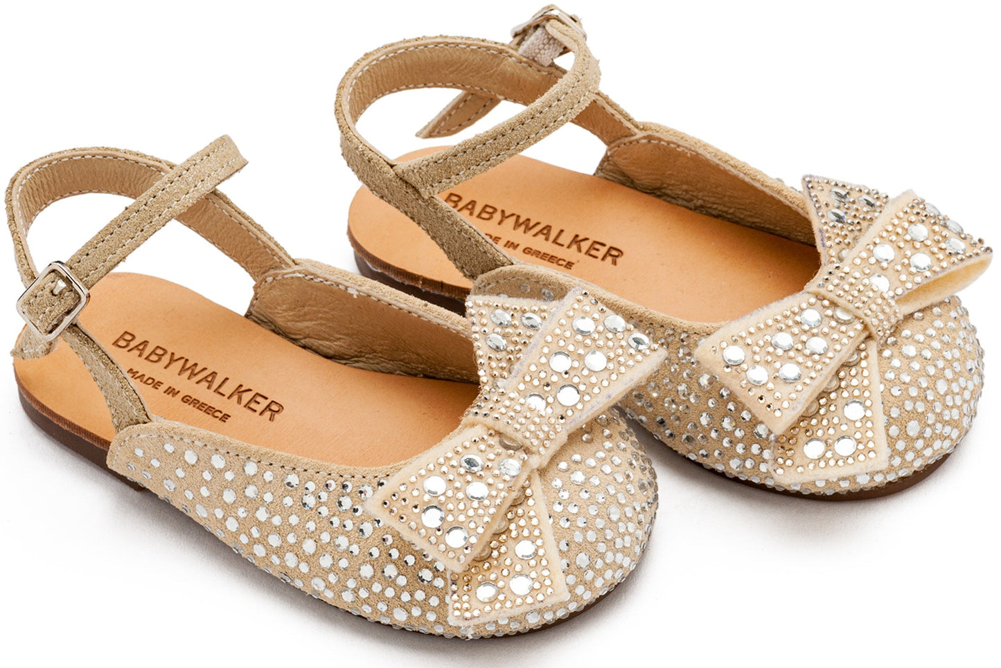 Babywalker Σαμπό Διακοσμημένο Ολόγυρα με Στρας και Φιόγκο EXC5872 Μπεζ - Artousa