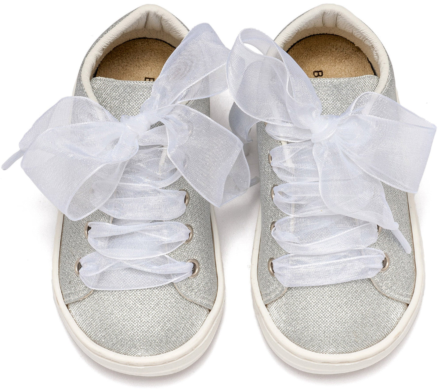Babywalker Sneaker απο Ύφασμα και Δέσιμο Κορδέλα BW4864 Ασημί - Artousa