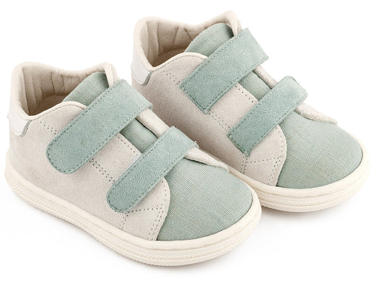 Babywalker Σνίκερ με Διπλή Μπαρέτα Χρατς BS3085 Λευκό Μίνεραλ - Artousa