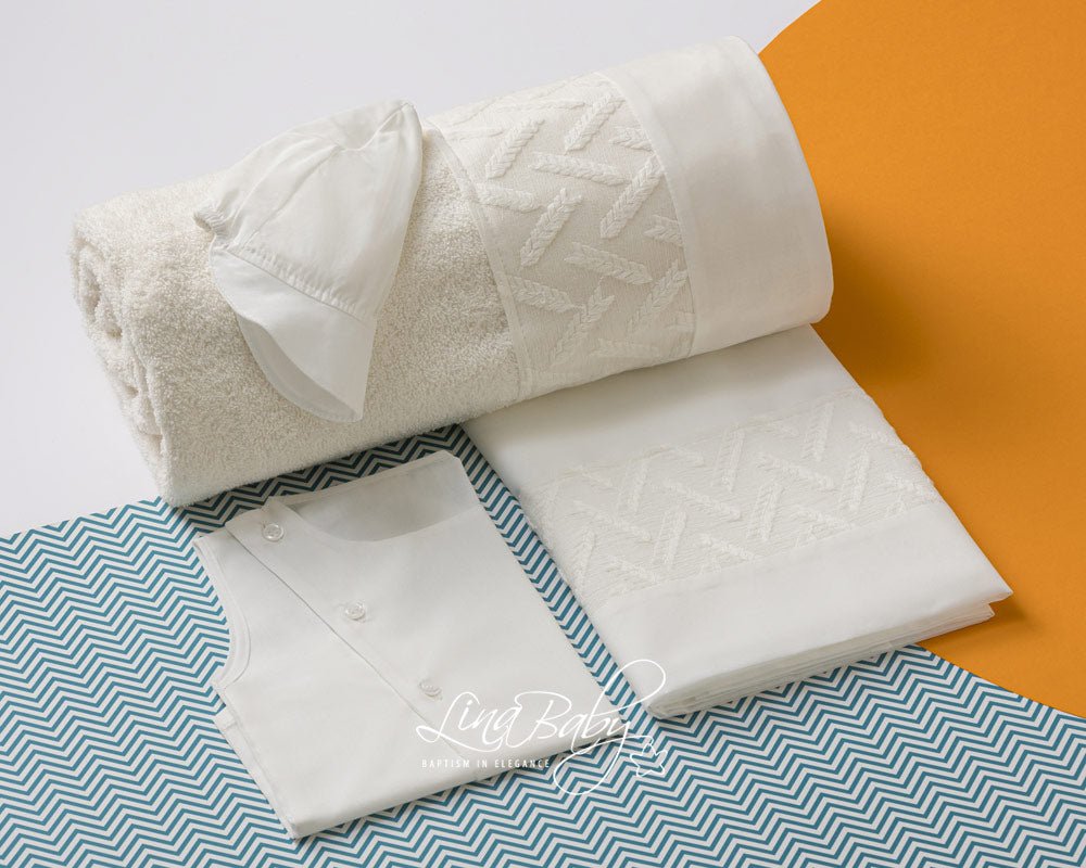 Βαπτιστικό Λαδόπανο σετ Eros 1560 Εκρού 6τμχ - Artousa