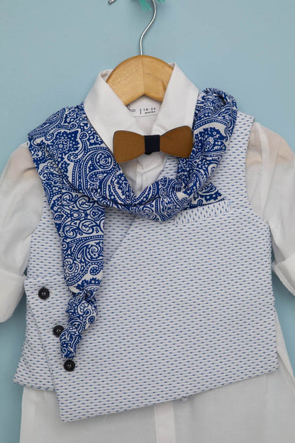 Βαπτιστικό σετ Alexis 1702 (SS25) λευκό σιελ 7τμχ - Artousa