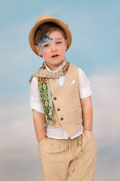 Βαπτιστικό σετ Alvertos 1705 (SS25) μπεζ 5τμχ - Artousa