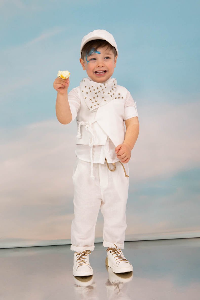 Βαπτιστικό σετ Anastasios 1703 (SS25) λευκό 6τμχ - Artousa