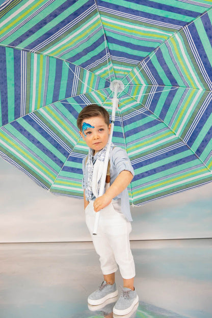 Βαπτιστικό σετ David 1717 (SS25) λευκό σιελ 5τμχ - Artousa