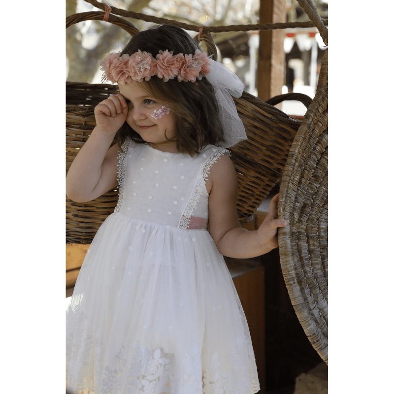 Βαπτιστικό σετ Despoina 1617 (SS25) εκρού 2τμχ - Artousa