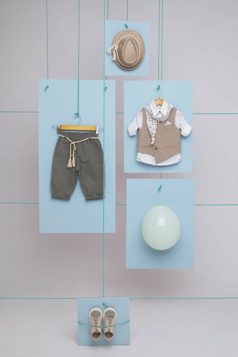 Βαπτιστικό σετ Gabriel 1715 (SS25) μπεζ 5τμχ - Artousa