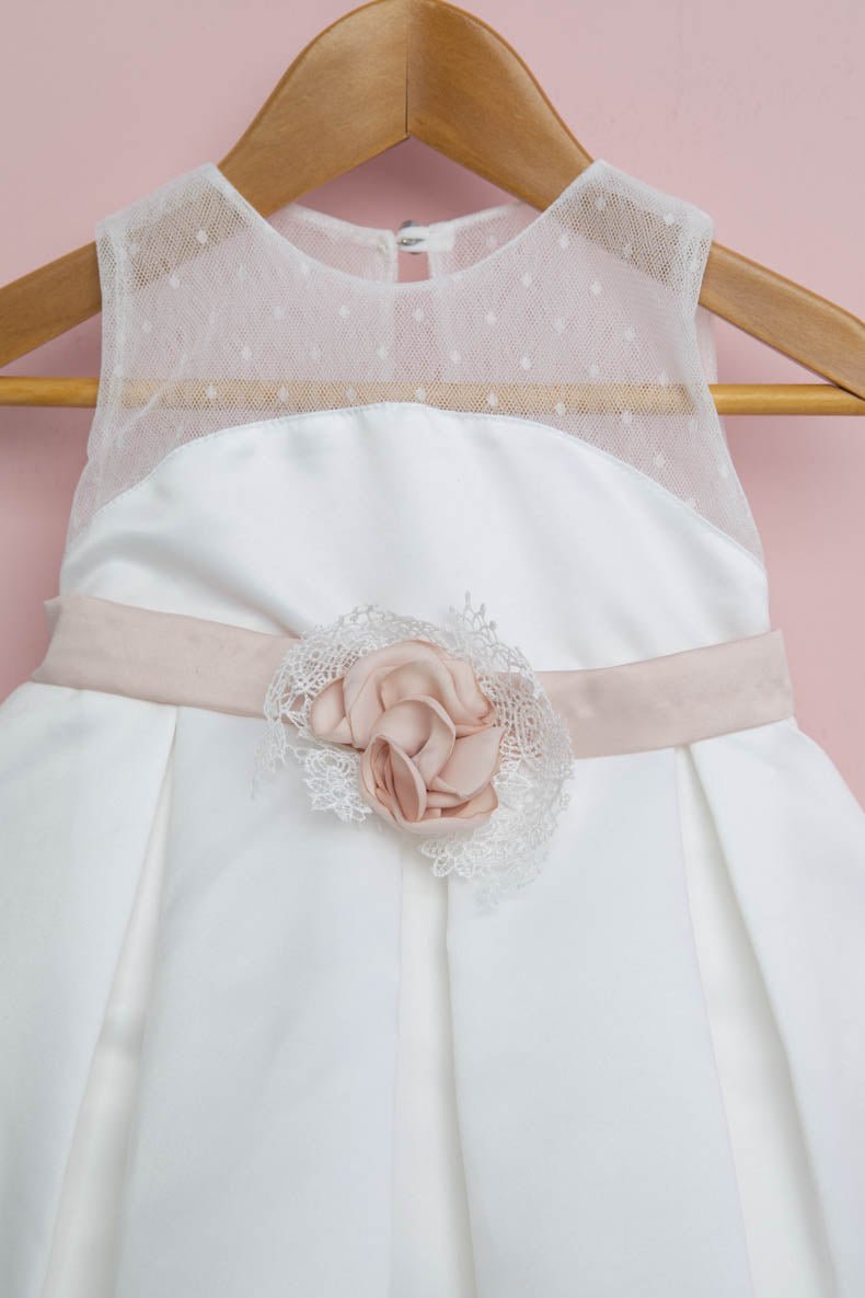 Βαπτιστικό σετ Leilah 1603 (SS25) εκρού 2τμχ - Artousa