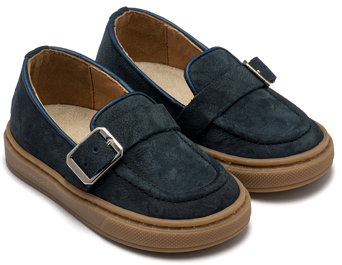 Babywalker Loafer από ναμπούκ δέρμα PB4322 μπλε