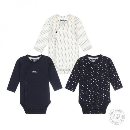 Set of blue 3-piece bodysuits N236