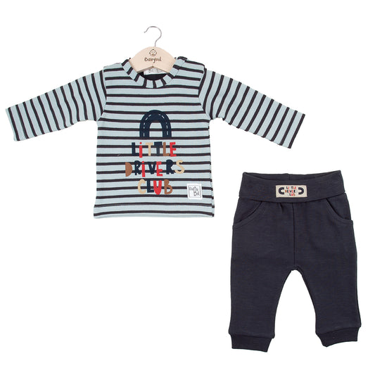 Set of trousers - blue t-shirt 2pcs 22812