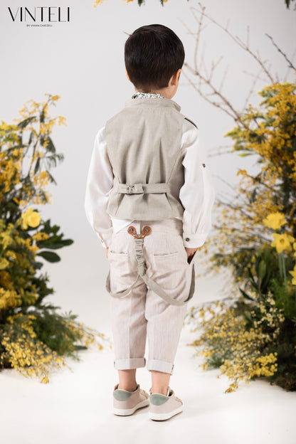 Baptism set 5209 beige-olive 7pcs