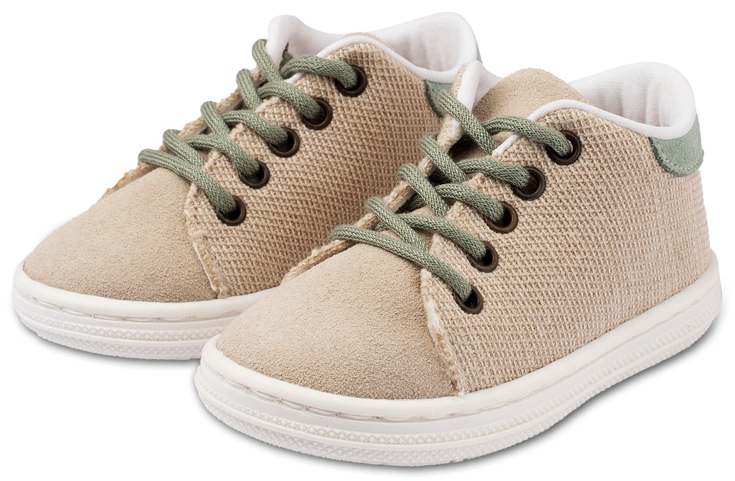 Laced Two-tone Sneaker BS3073 Beige Mint