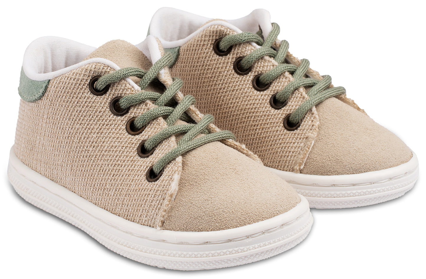 Laced Two-tone Sneaker BS3073 Beige Mint