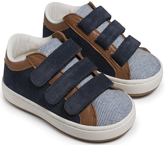 Two-tone Sneaker Triple Hrats EXC5174 Blue Tan